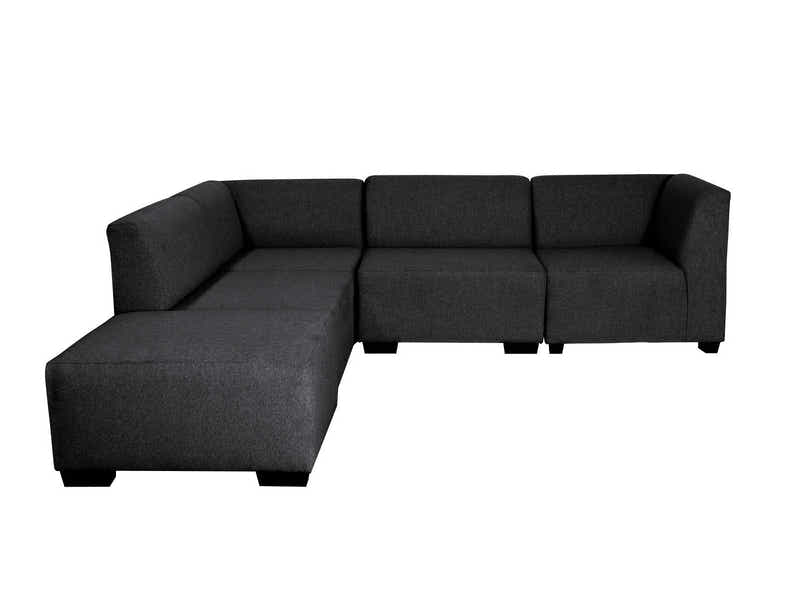 DS NZ Made Andy Corner Sofa with Ottoman - Vish Black