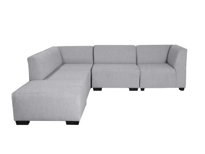 DS NZ Made Andy Corner Sofa with Ottoman - Comfy Silver