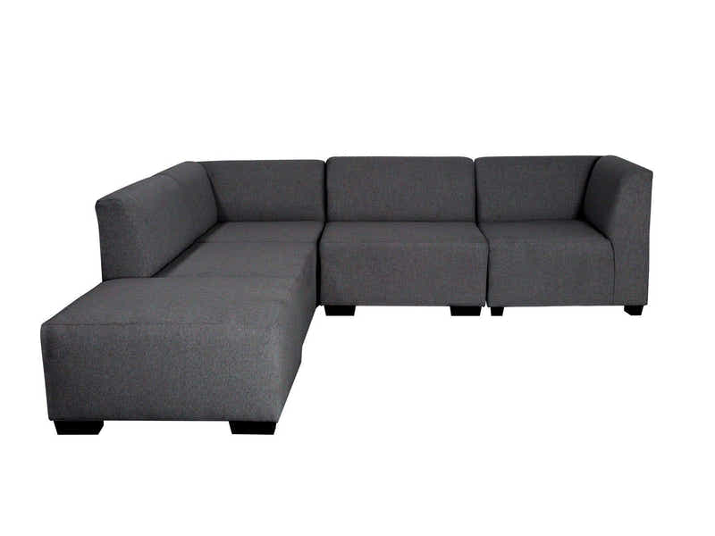 DS NZ Made Andy Corner Sofa with Ottoman - Kido Black