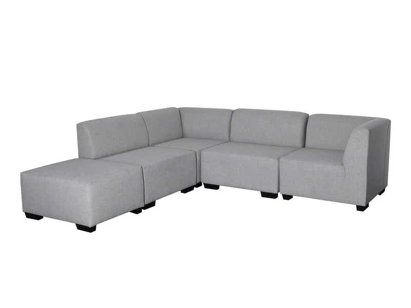 DS NZ Made Andy Corner Sofa with Ottoman - Kido Steel