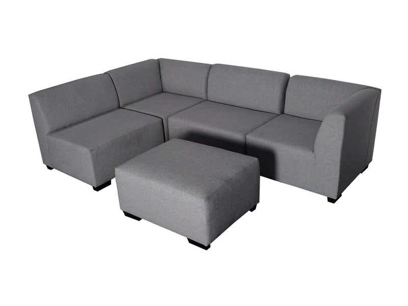 DS NZ Made Andy Corner Sofa with Ottoman - Vish Grey