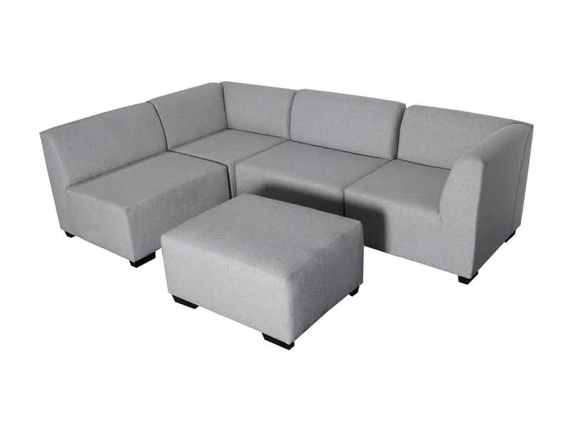 DS NZ Made Andy Corner Sofa with Ottoman - Kido Steel