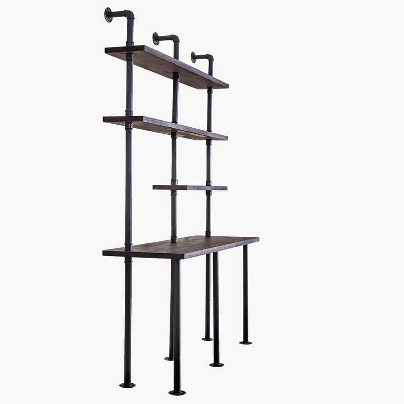 Pipe Desk With Shelf