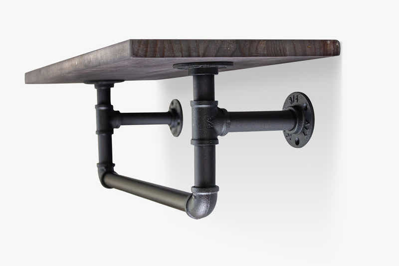 Pipe Shelf with Towel Rack