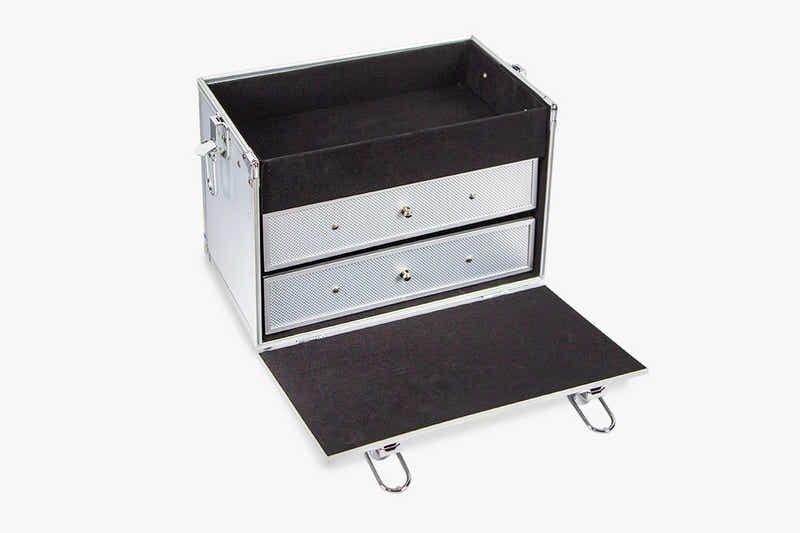 Makeup Case Silver With Drawer