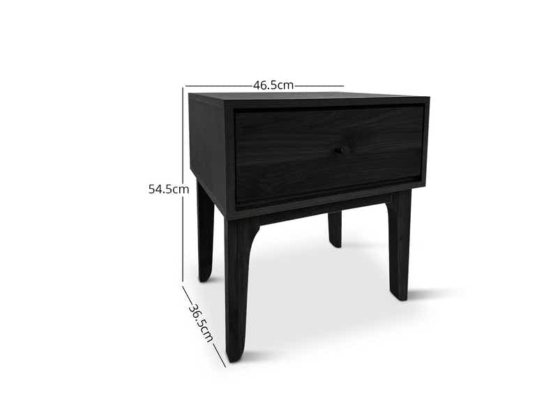 Samuel Bedside Table - Black