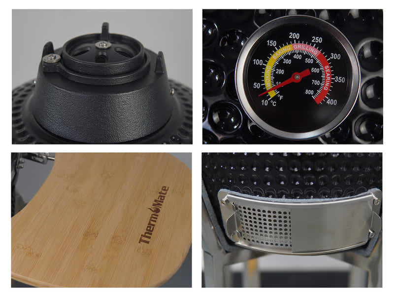 Kamado BBQ Grill Black - 18 Inch