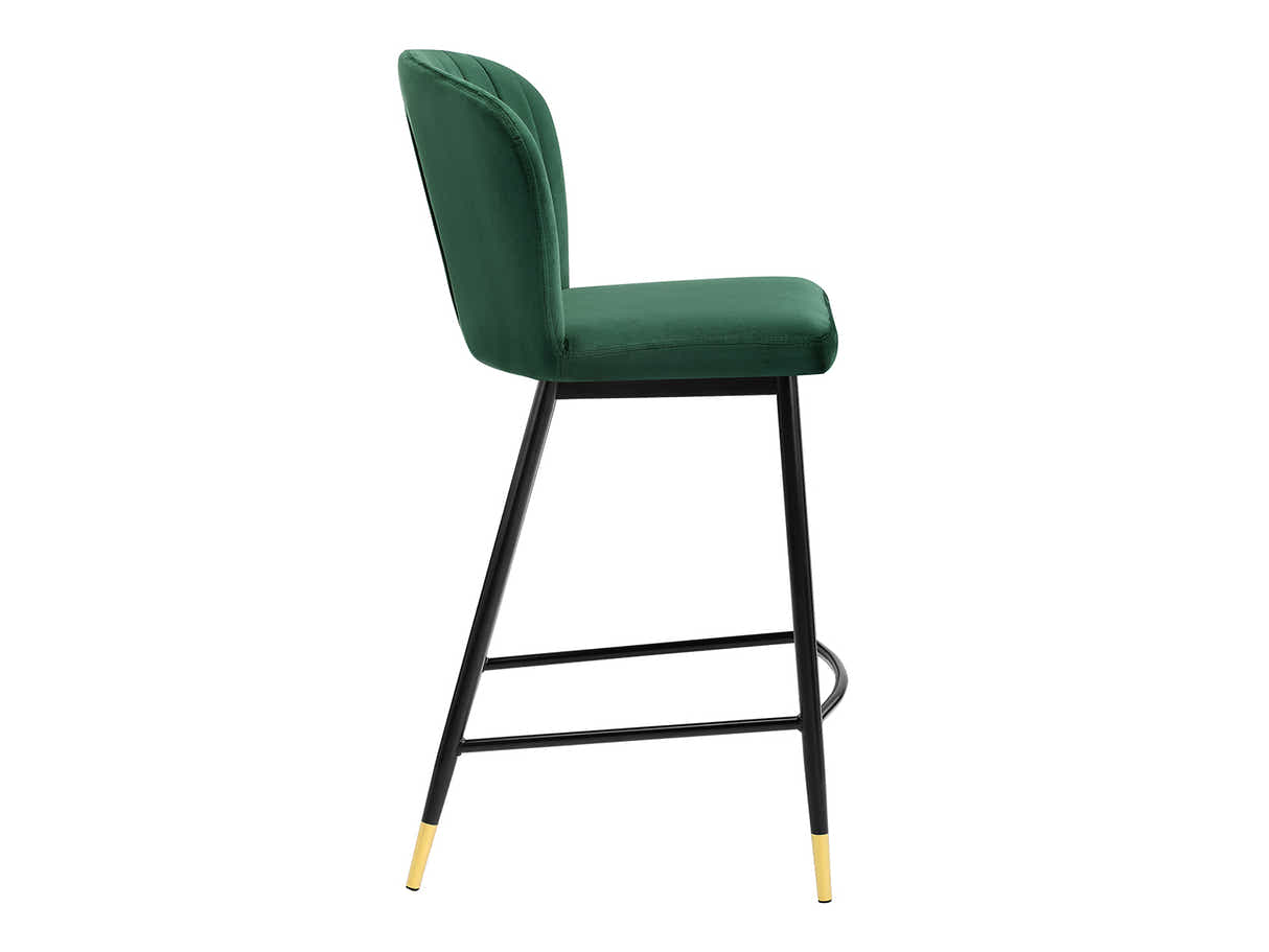 DS Velvet Bar Stool Green - Set of 2