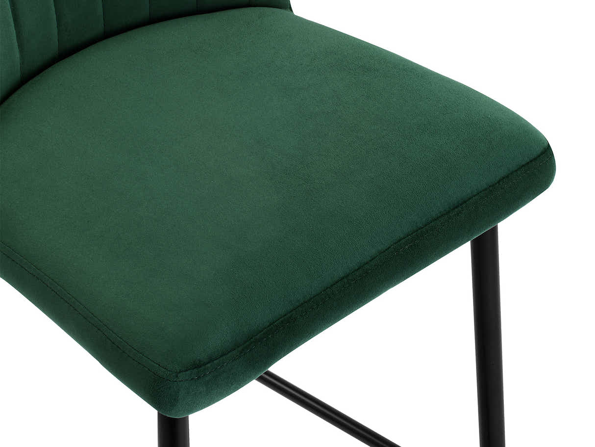 DS Velvet Bar Stool Green - Set of 2
