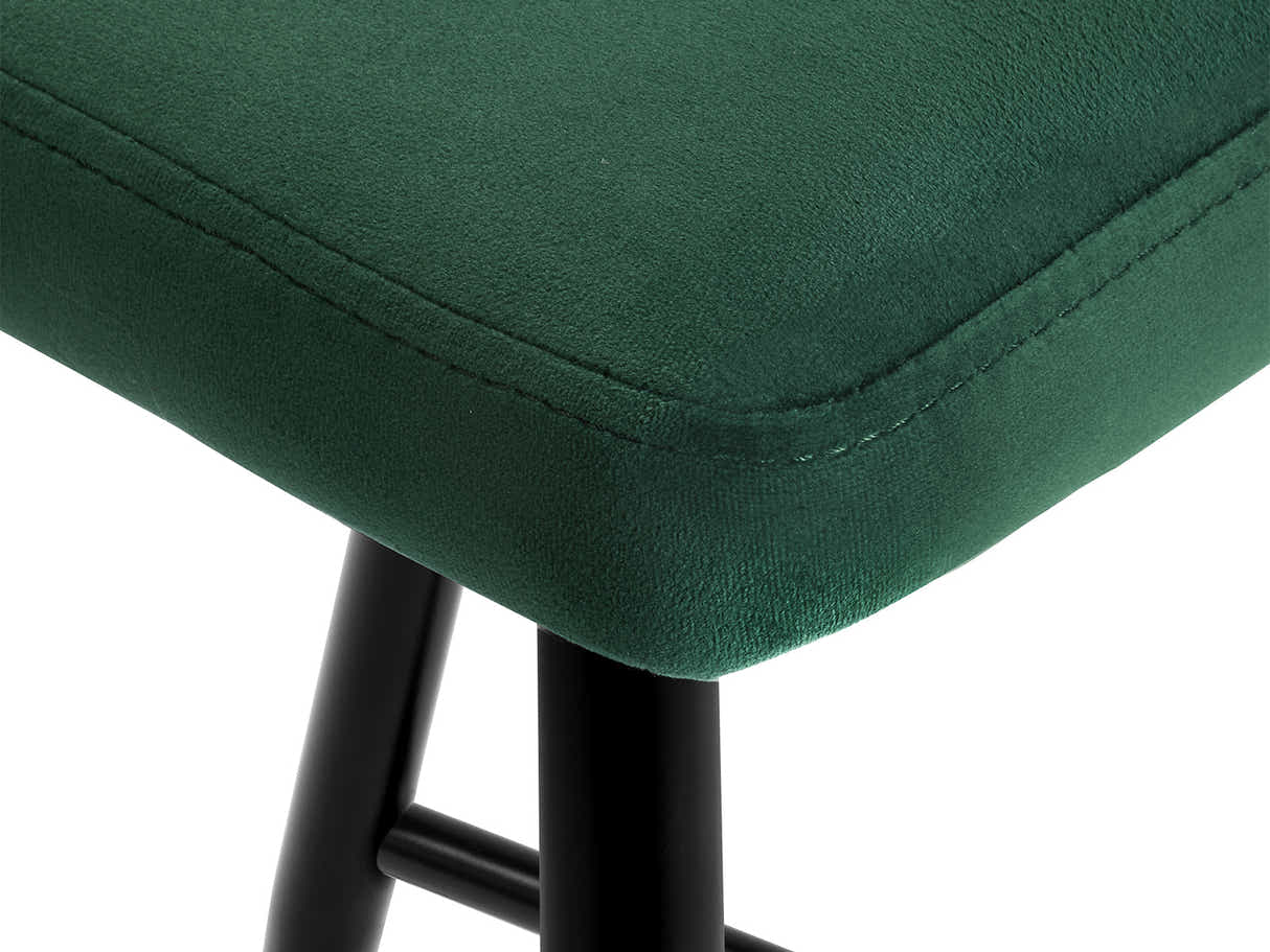 DS Velvet Bar Stool Green - Set of 2