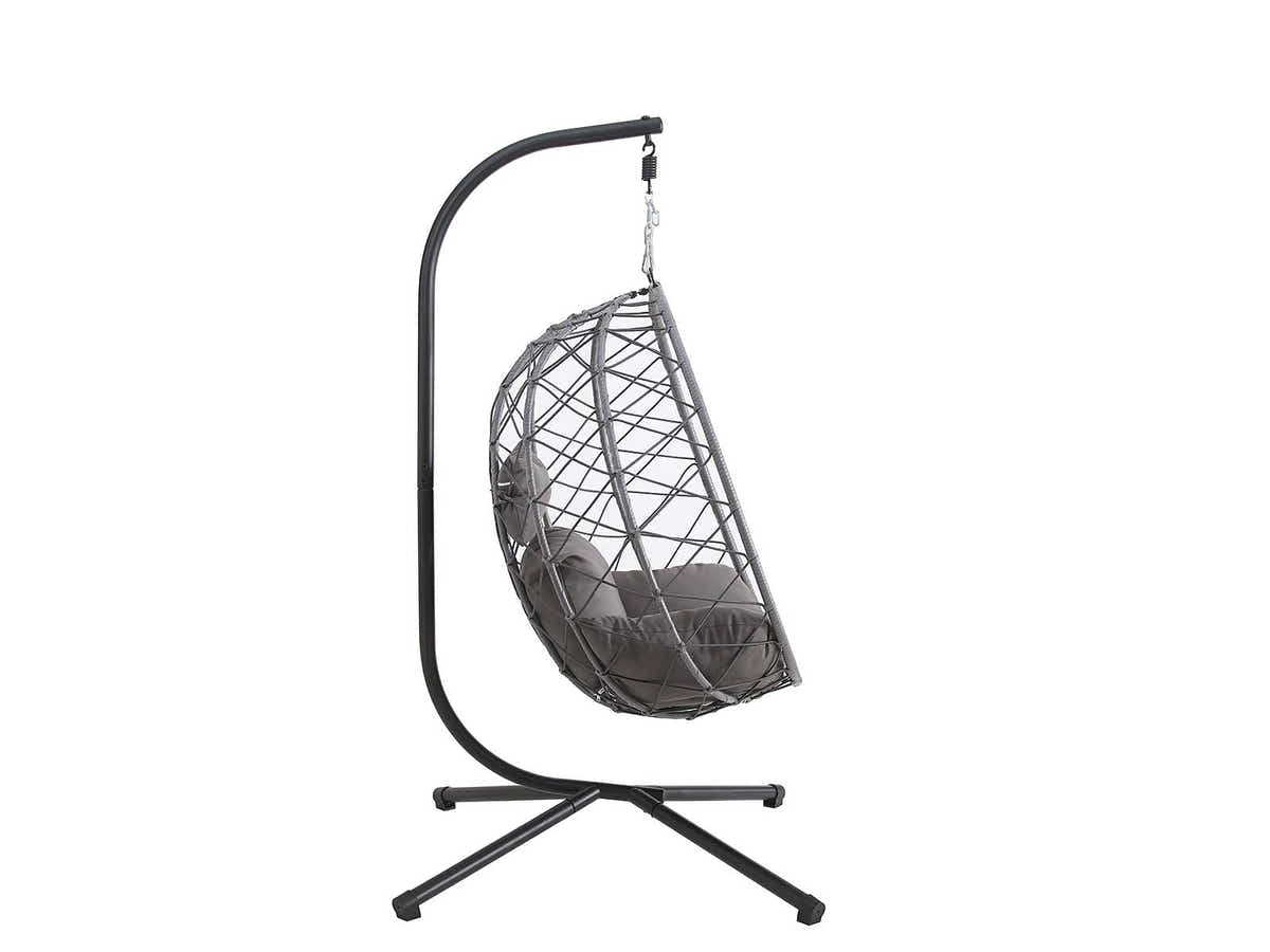 DS Single Foldable Outdoor Egg-Shaped Chair - Grey