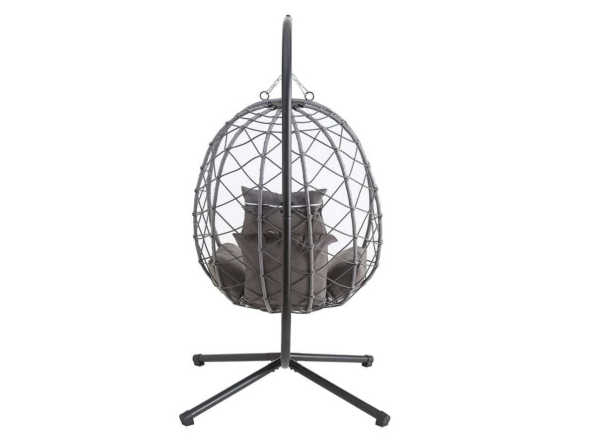 DS Single Foldable Outdoor Egg-Shaped Chair - Grey