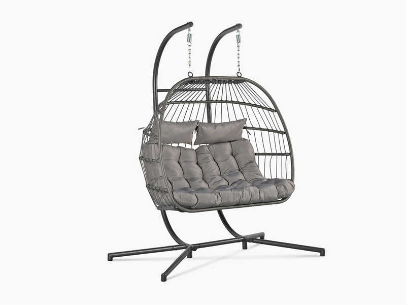 Pigato Double Swing Egg Chair - Grey