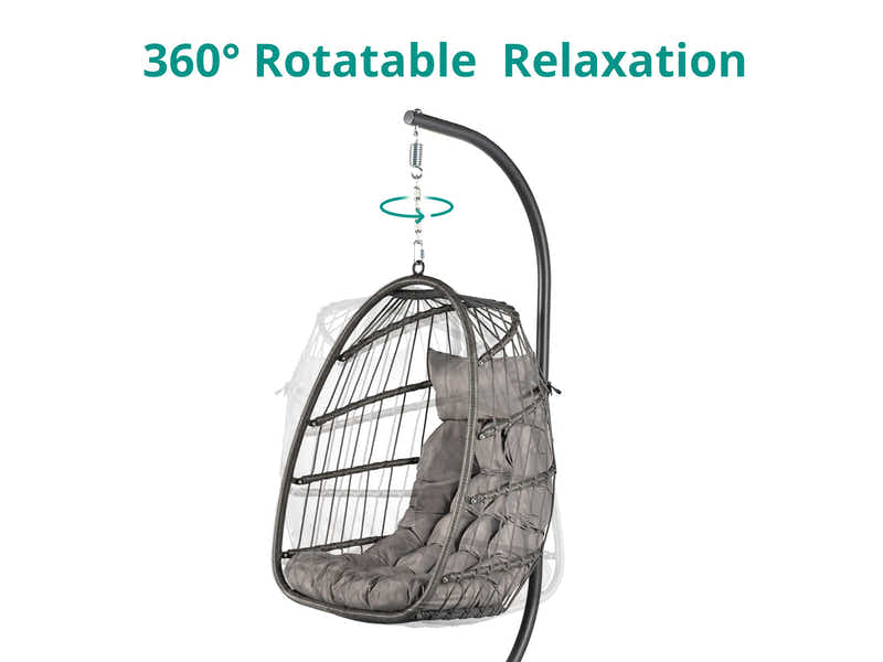 Pigato Single Swing Egg Chair - Grey