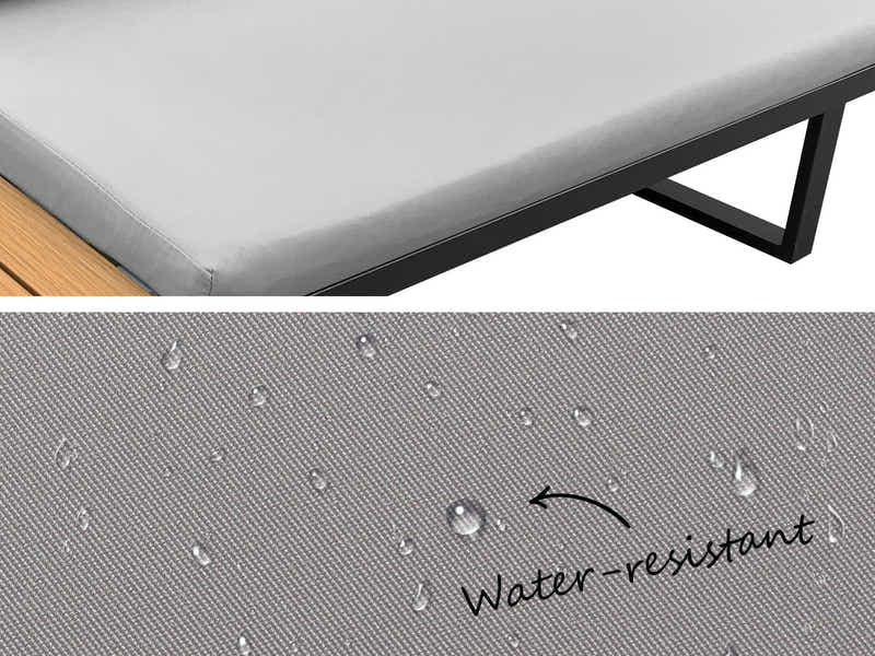 Polyvalent Outdoor Lounge Set Black Aluminium frame