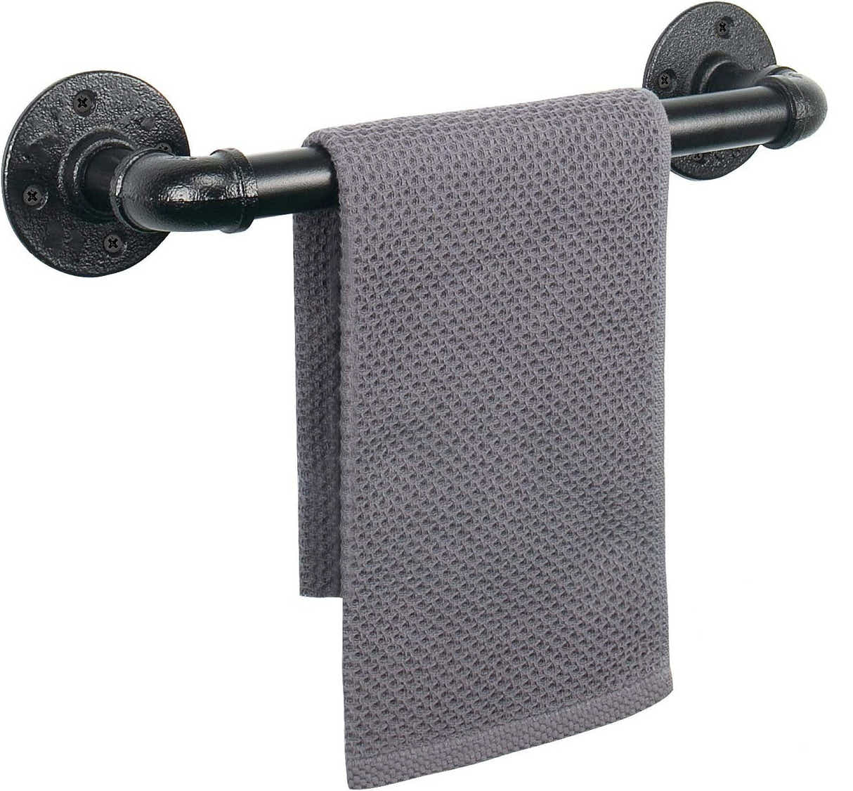 DS BS Industrial Pipe Towel Rack Towel Bar-30CM