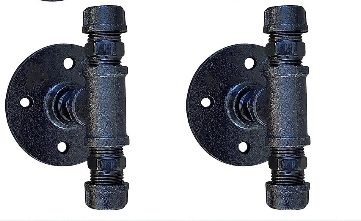 DS BS 2 Pcs Industrial Pipe T Type Coat Hook