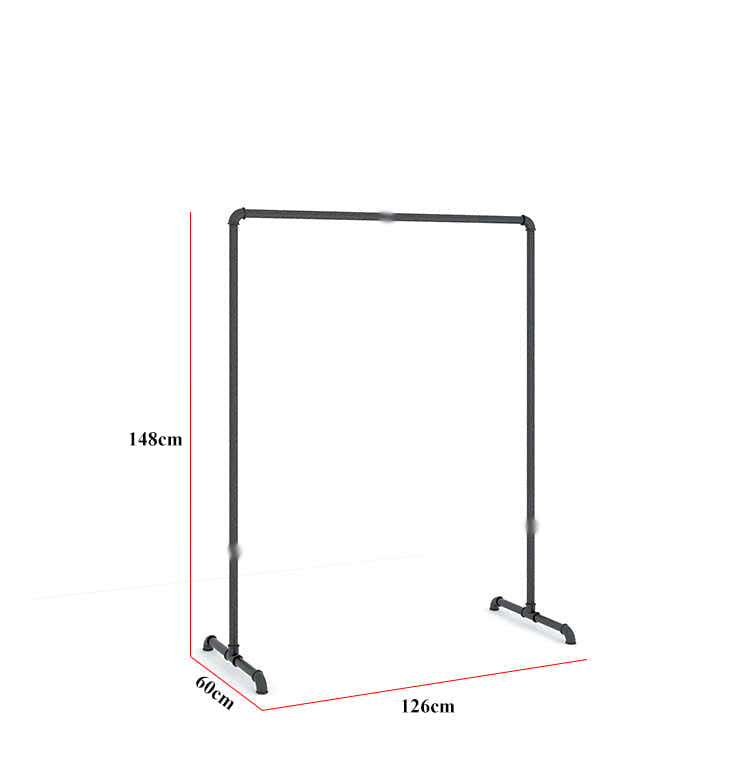 DS BS Industrial Pipe Clothing Rack 126(L)X148CM(H)