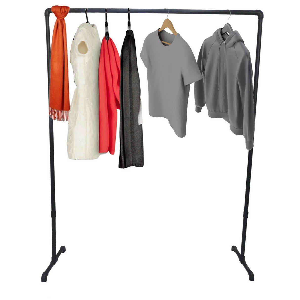DS BS Industrial Pipe Clothing Rack 116(L)X148CM(H)