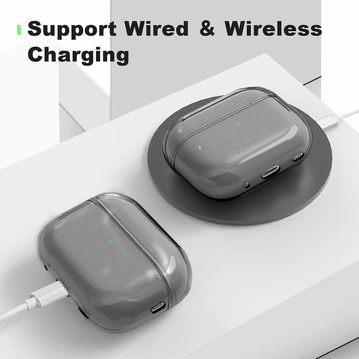 DS BS Compatible Airpods Pro2 Case-Clear Black