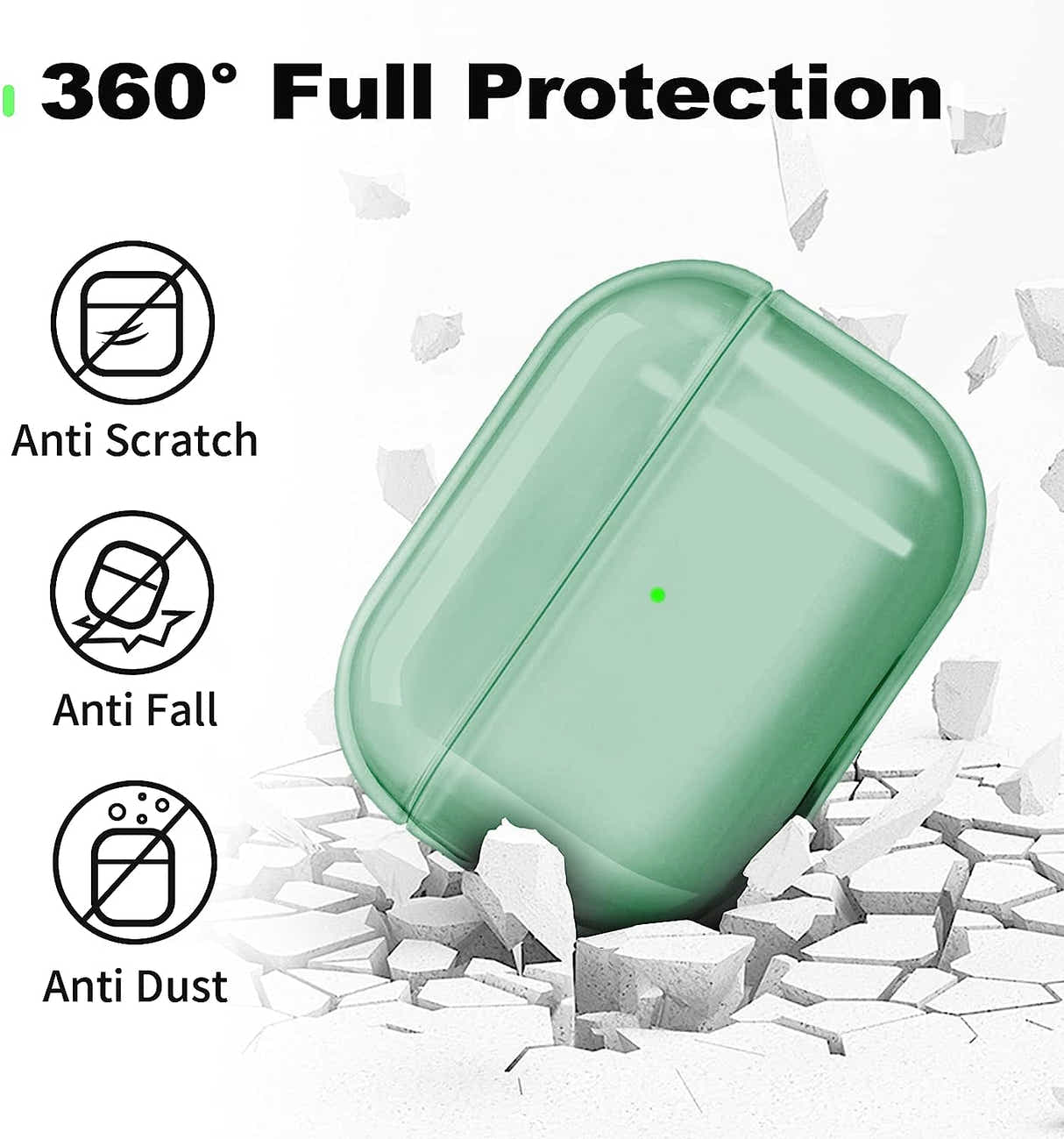 DS BS Compatible Airpods Pro2 Case-Clear Green