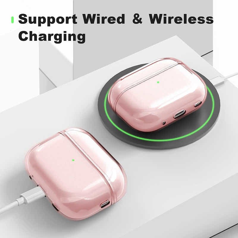 DS BS Compatible Airpods Pro2 Case-Clear Pink