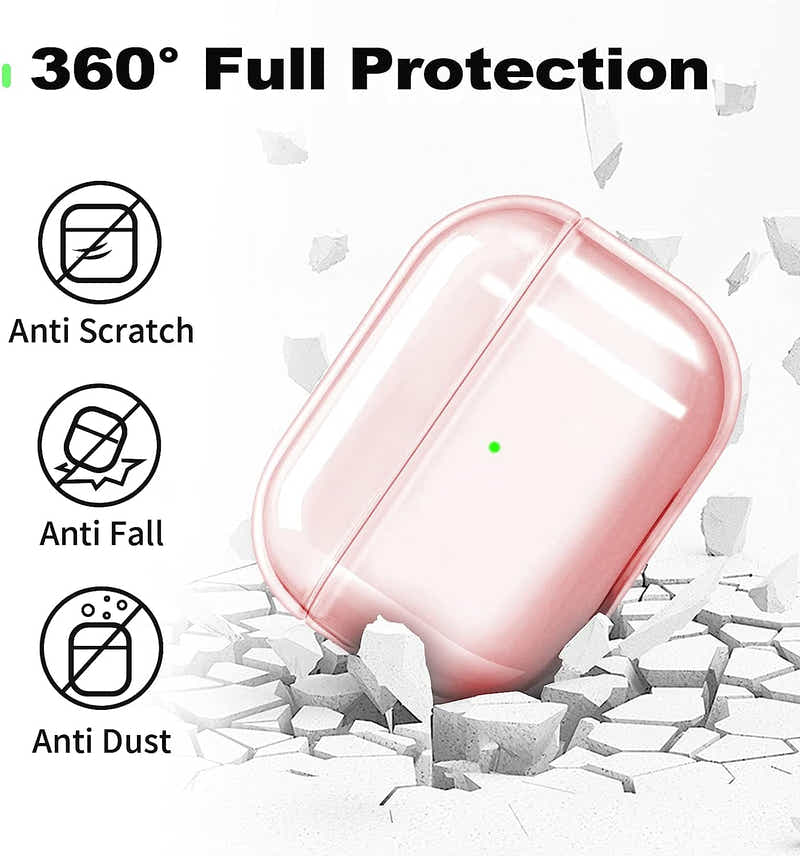 DS BS Compatible Airpods Pro2 Case-Clear Pink