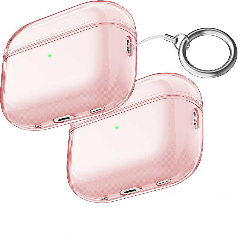 DS BS Compatible Airpods Pro2 Case-Clear Pink