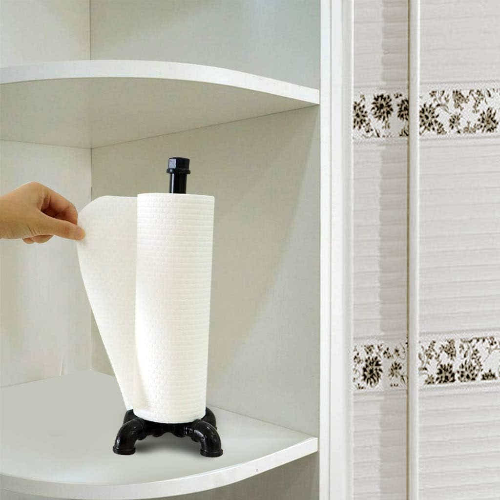 DS BS Industrial Pipe Free Stand Kitchen/Toilet Paper Holder
