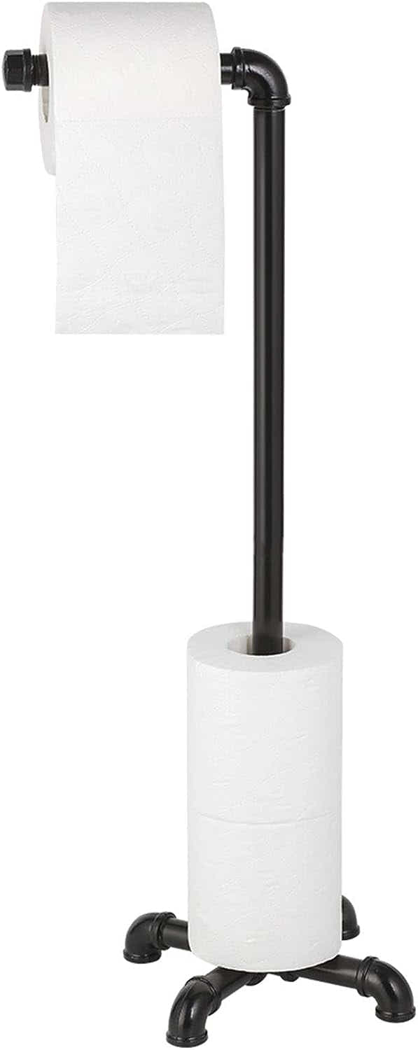 DS BS Industrial Pipe Free Stand Toilet Paper Holder Stand