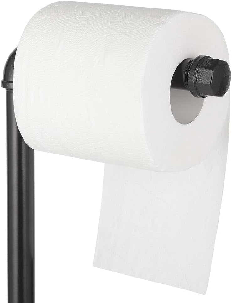 DS BS Industrial Pipe Free Stand Toilet Paper Holder Stand