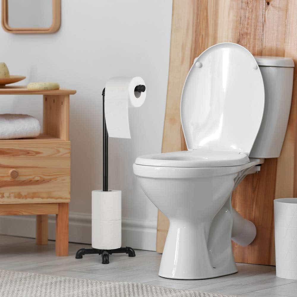 DS BS Industrial Pipe Free Stand Toilet Paper Holder Stand