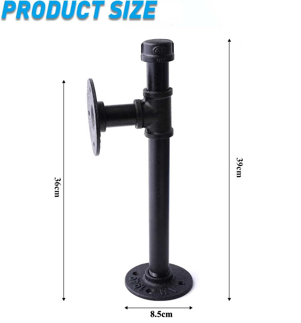DS BS 2Pack Industrial Pipe DIY Shelving Brackets-39CM