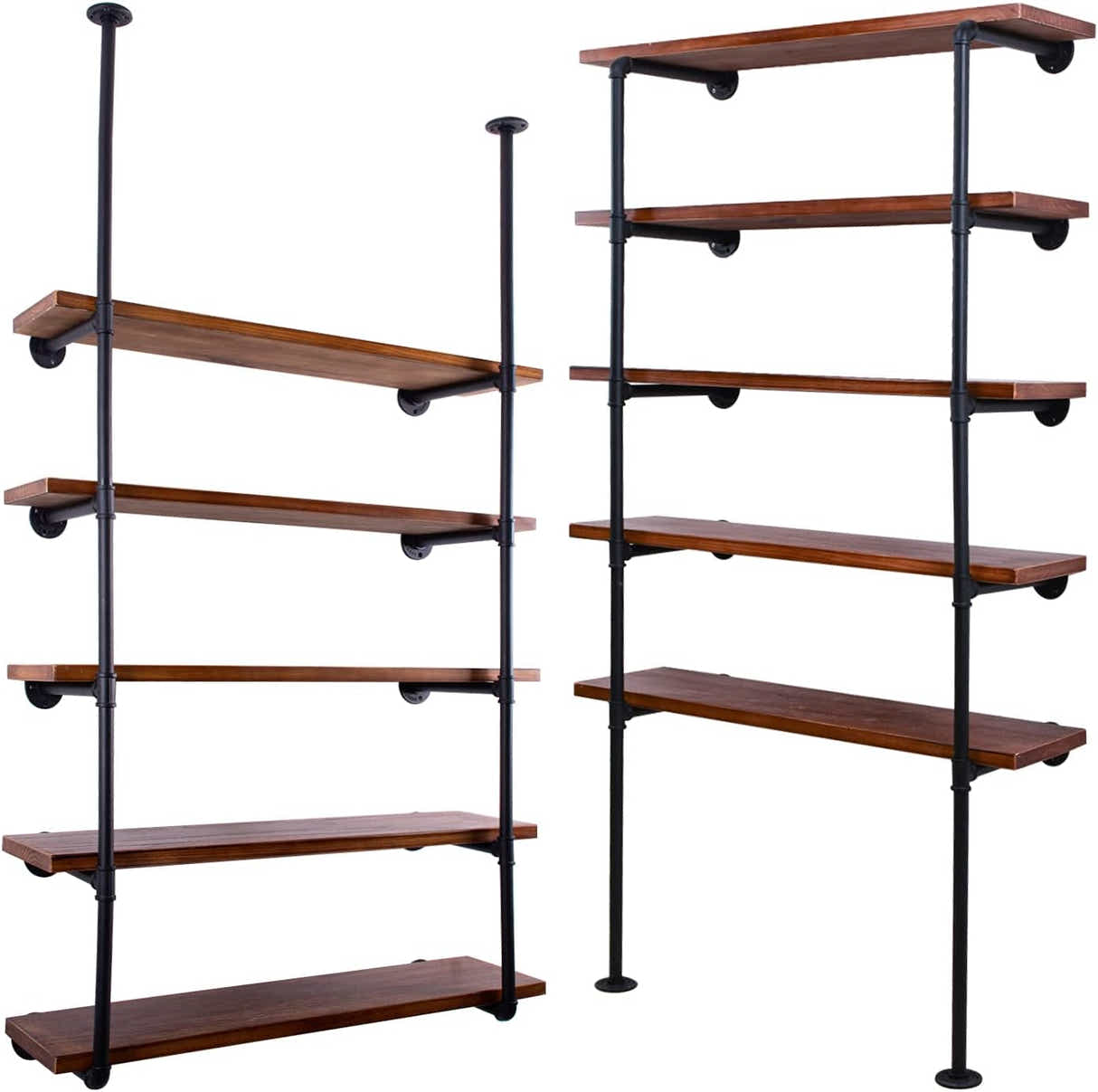 DS BS Industrial Iron Pipe DIY Shelf - 5 Tier