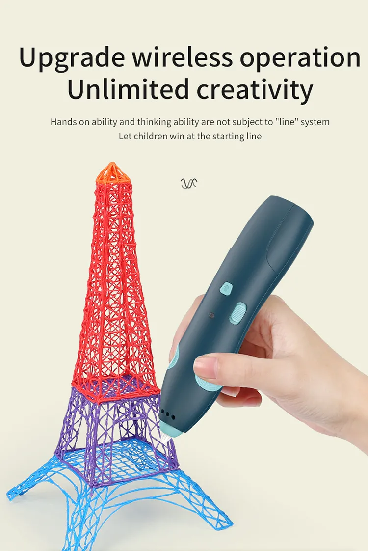 DS BS 3D Pen Printing Set For Kid 56M Filament Refill-Blue