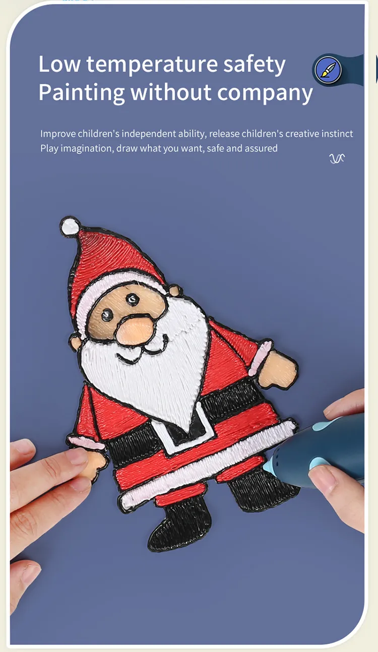 DS BS 3D Pen Printing Set For Kid 56M Filament Refill-Blue