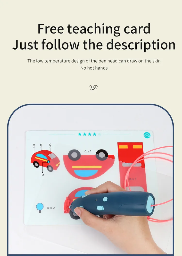 DS BS 3D Pen Printing Set For Kid 56M Filament Refill-Blue