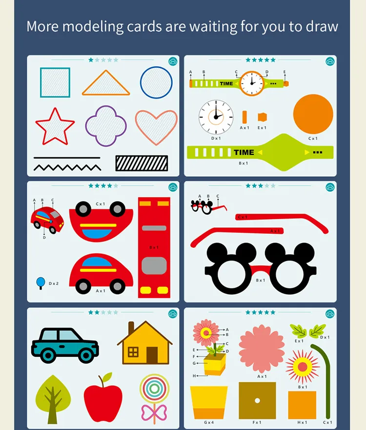 DS BS 3D Pen Printing Set For Kid 56M Filament Refill-Blue