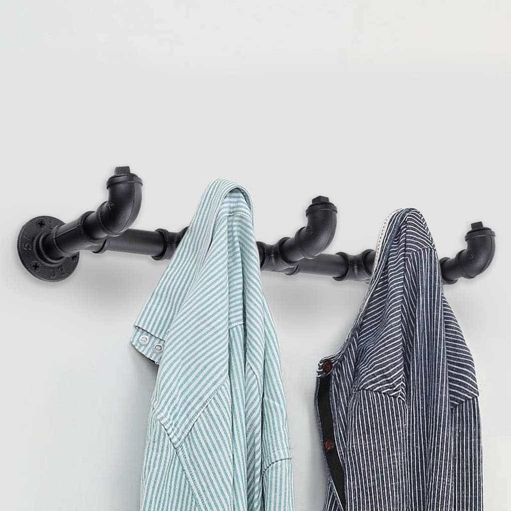 DS BS Industrial Pipe Coat Towel Rack with 5 Hooks