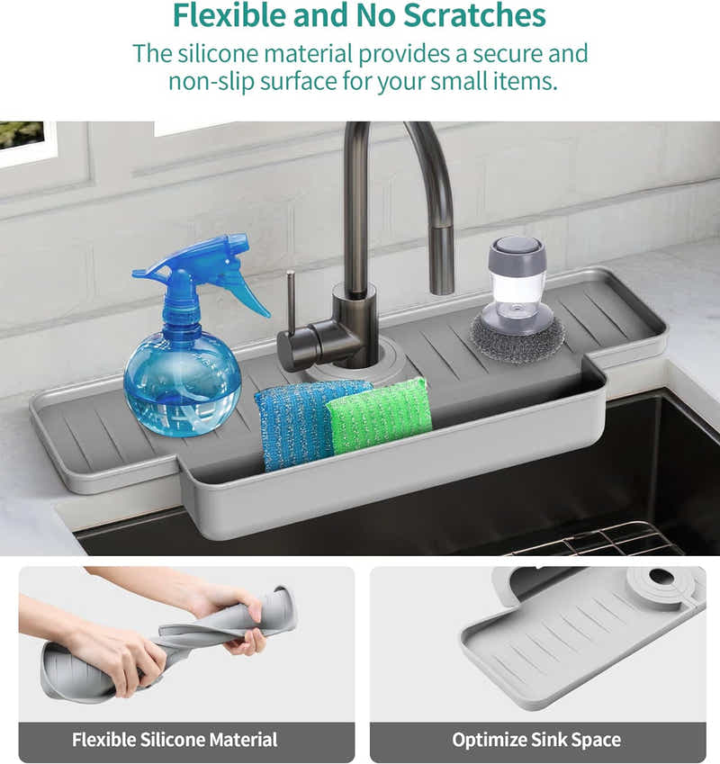 DS BS 2Pack Upgraded Silicone Faucet Splash Guard