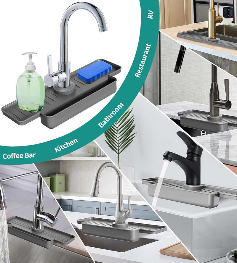 DS BS 2Pack Upgraded Silicone Faucet Splash Guard