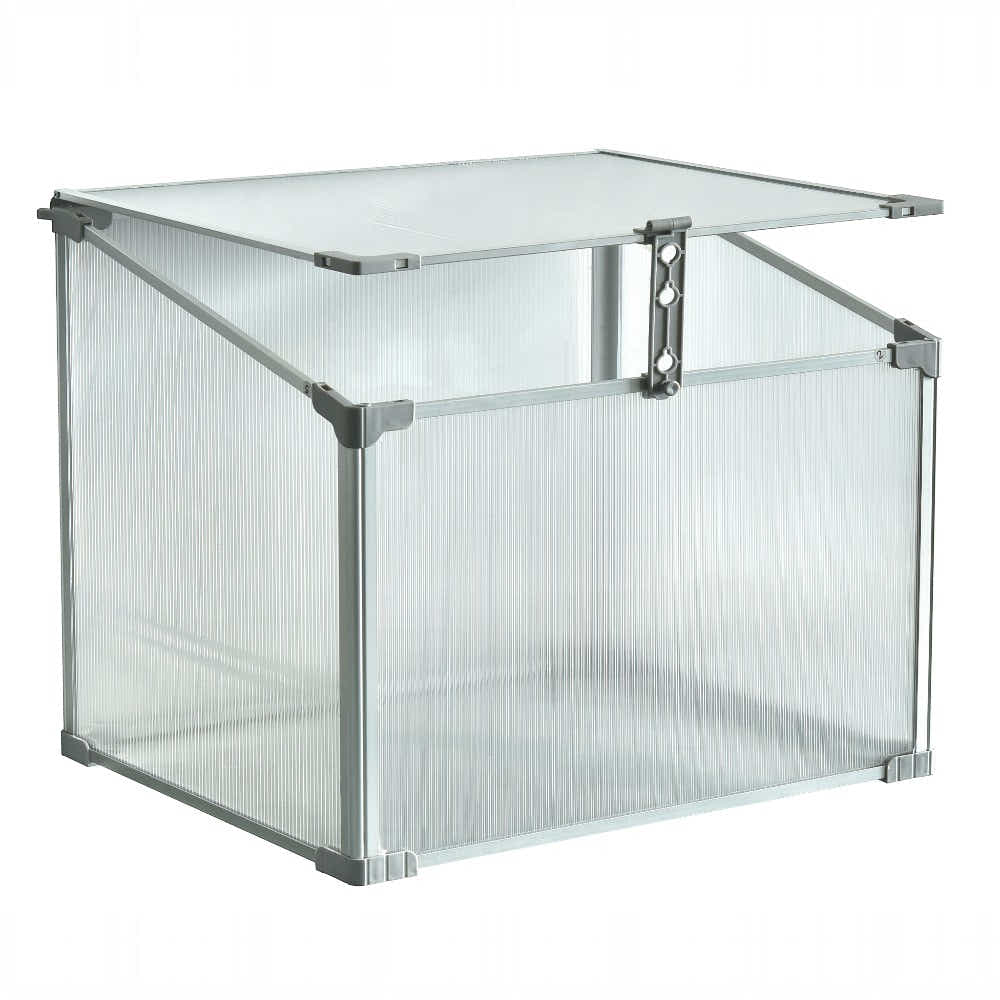 DS BS Mini Aluminum Frame Greenhouse with Roof Vent L60xW51xH51cm