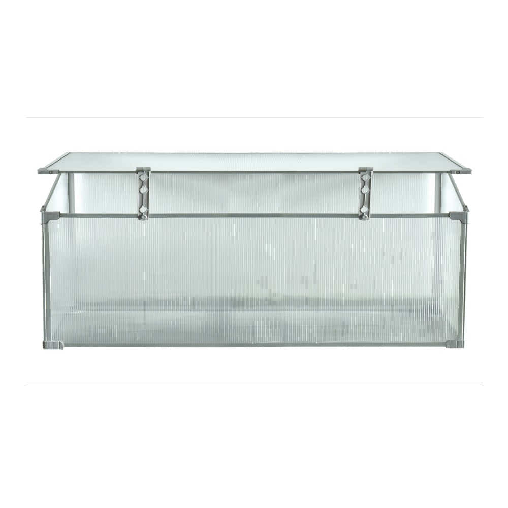 DS BS Mini Aluminum Frame Greenhouse with Roof Vent L120xW51xH51cm