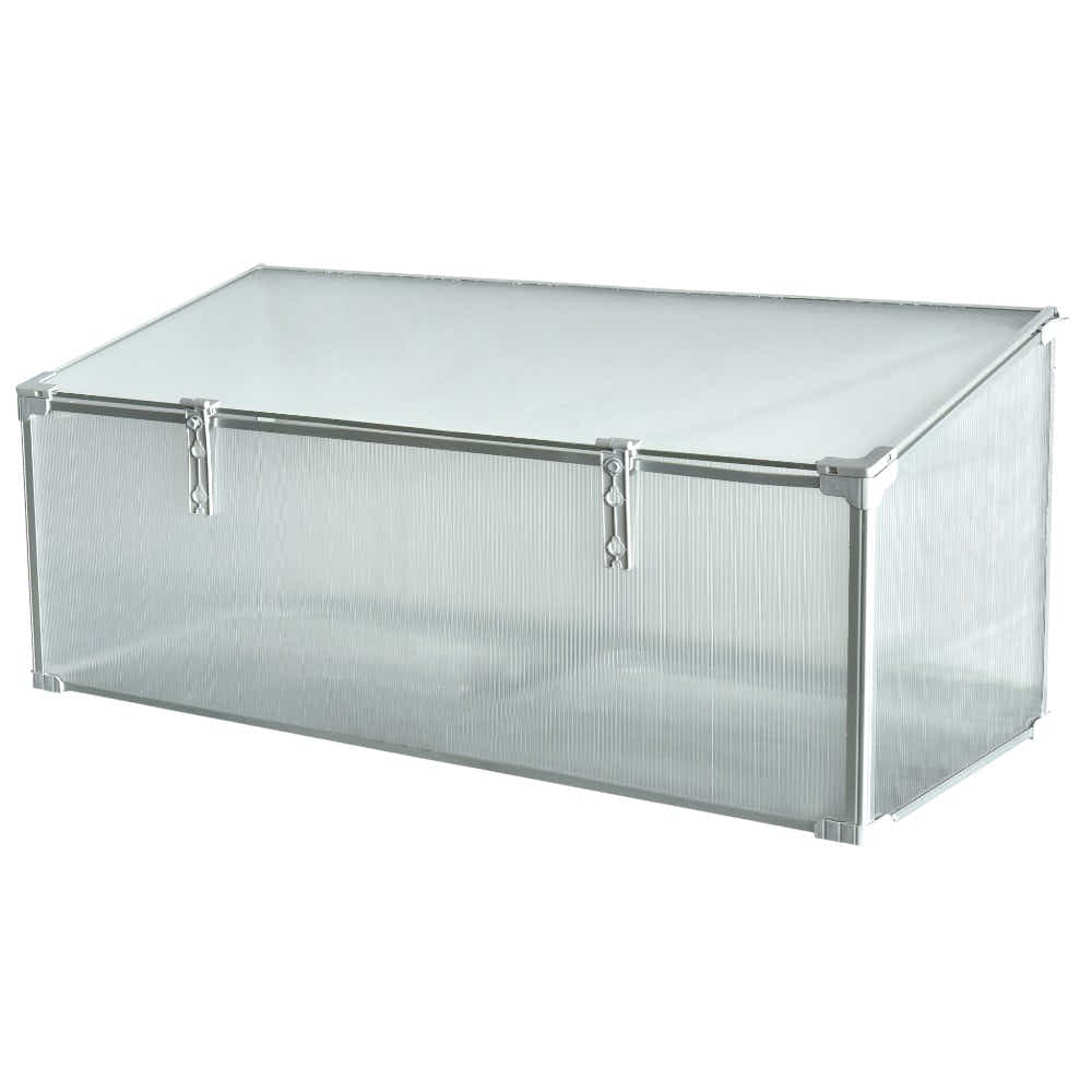 DS BS Mini Aluminum Frame Greenhouse with Roof Vent L120xW51xH51cm