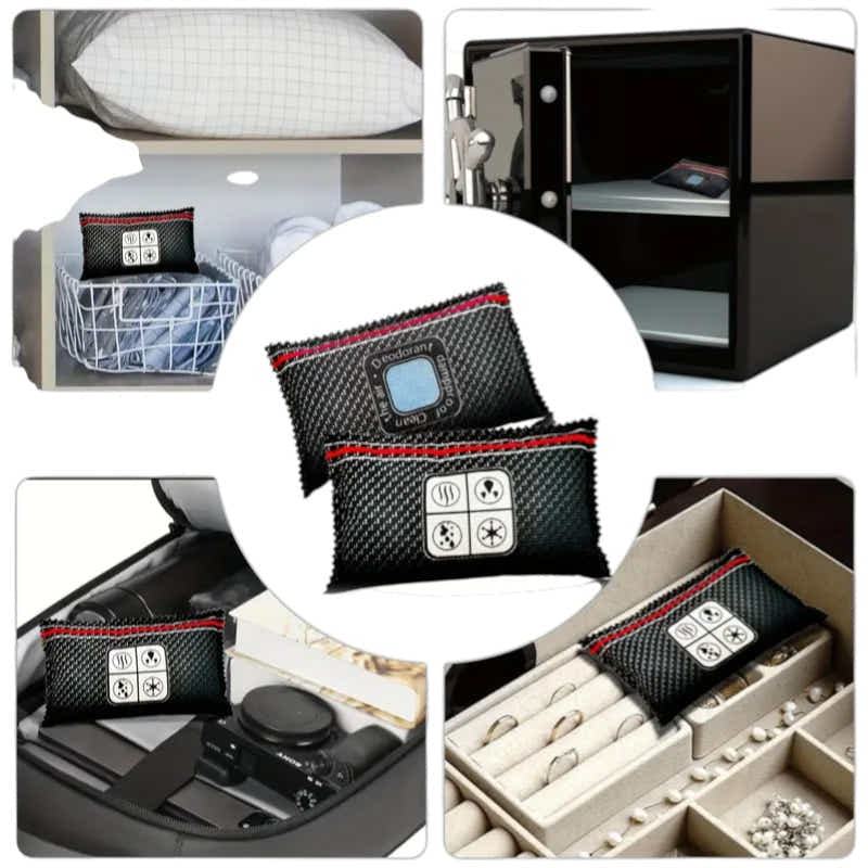 DS BS 2 Pack Reusable Dehumidifier Bags with Humidity Indicator MoistureAbsorber