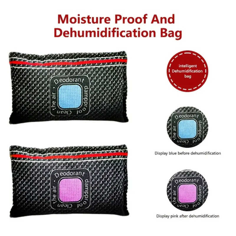 DS BS 2 Pack Reusable Dehumidifier Bags with Humidity Indicator MoistureAbsorber