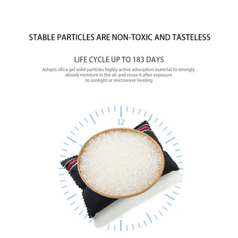 DS BS 2 Pack Reusable Dehumidifier Bags with Humidity Indicator MoistureAbsorber