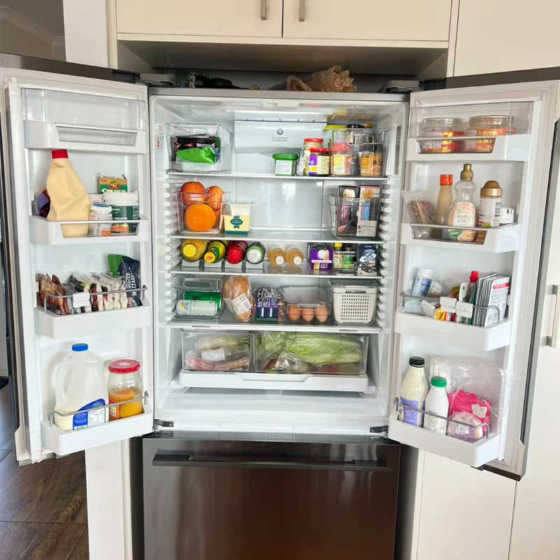 DS BS 4-Pack Refrigerator Organizer Bins with Lids