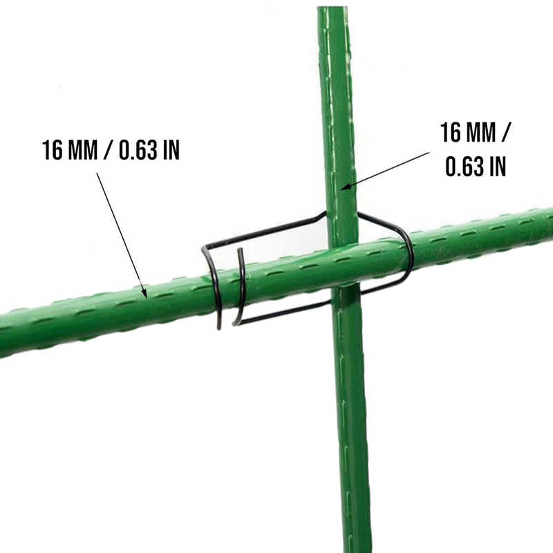 DS BS 50pcs 16mm Steel Wire Garden Stakes Plant Support Clips