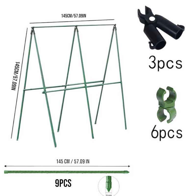 DS BS A Frame 16mm Garden Climbing Support Trellis Set